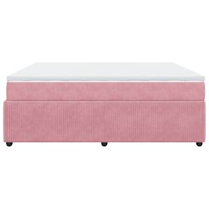 Box spring postel s matrací růžová 180x200 cm samet - obrázek 8