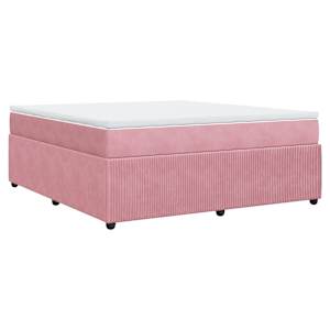 Box spring postel s matrací růžová 180x200 cm samet - obrázek 9