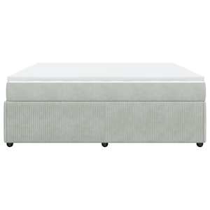 Box spring postel s matrací světle šedá 200x200 cm samet - obrázek 8