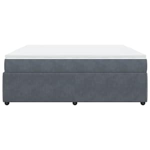 Box spring postel s matrací tmavě šedá 200x200 cm samet - obrázek 8