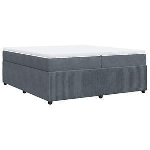 Box spring postel s matrací tmavě šedá 200x200 cm samet - obrázek 9