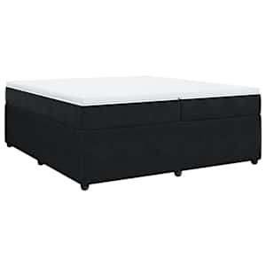 Box spring postel s matrací černá 200x200 cm samet - obrázek 2