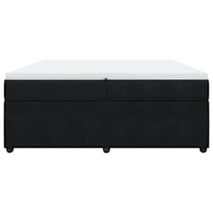 Box spring postel s matrací černá 200x200 cm samet - obrázek 4