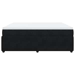 Box spring postel s matrací černá 200x200 cm samet - obrázek 8