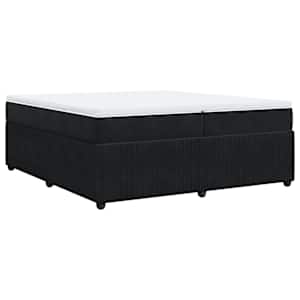 Box spring postel s matrací černá 200x200 cm samet - obrázek 9