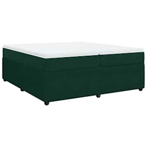 Box spring postel s matrací tmavě zelená 200x200 cm samet - obrázek 2