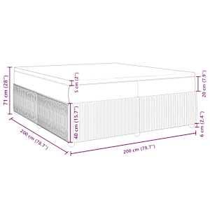 Box spring postel s matrací tmavě zelená 200x200 cm samet - obrázek 12
