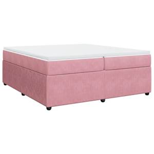 Box spring postel s matrací růžová 200x200 cm samet - obrázek 2