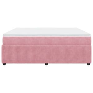 Box spring postel s matrací růžová 200x200 cm samet - obrázek 8