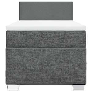 Box spring postel s matrací tmavě šedá 80 x 200 cm textil - obrázek 4