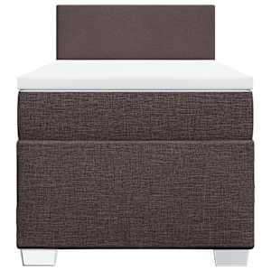 Box spring postel s matrací tmavě hnědá 80x200 cm textil - obrázek 4