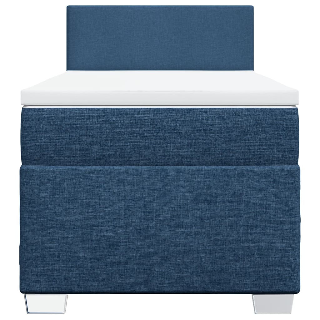 vidaXL Boxspring met matras stof blauw 80x200 cm, foto 4