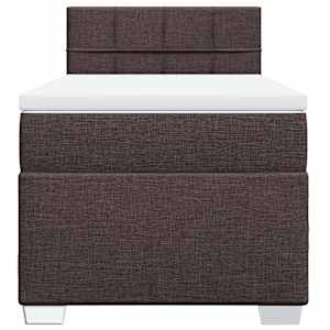 Box spring postel s matrací tmavě hnědá 80x200 cm textil - obrázek 4