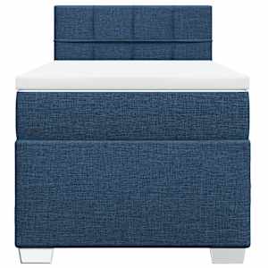 Box spring postel s matrací modrá 80x200 cm textil - obrázek 4