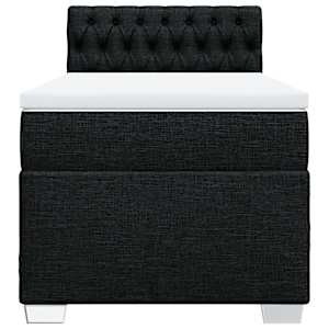 Box spring postel s matrací černá 80 x 200 cm textil - obrázek 4