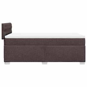 Box spring postel s matrací tmavě hnědá 80x200 cm textil - obrázek 5