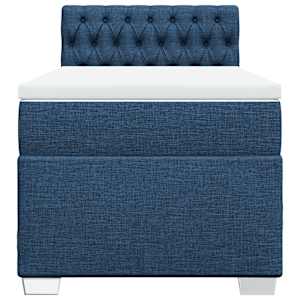 Box spring postel s matrací modrá 80x200 cm textil - obrázek 4