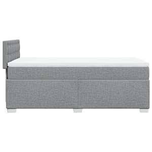 Box spring postel s matrací světle šedá 80 x 200 cm textil - obrázek 5