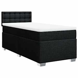 Box spring postel s matrací černá 80 x 200 cm textil - obrázek 2