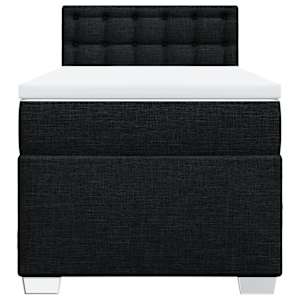 Box spring postel s matrací černá 80 x 200 cm textil - obrázek 4
