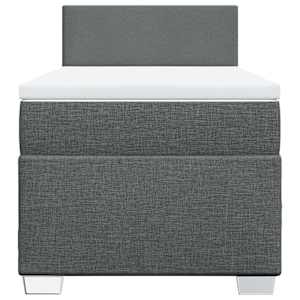 Box spring postel s matrací tmavě šedá 90x190 cm textil - obrázek 4