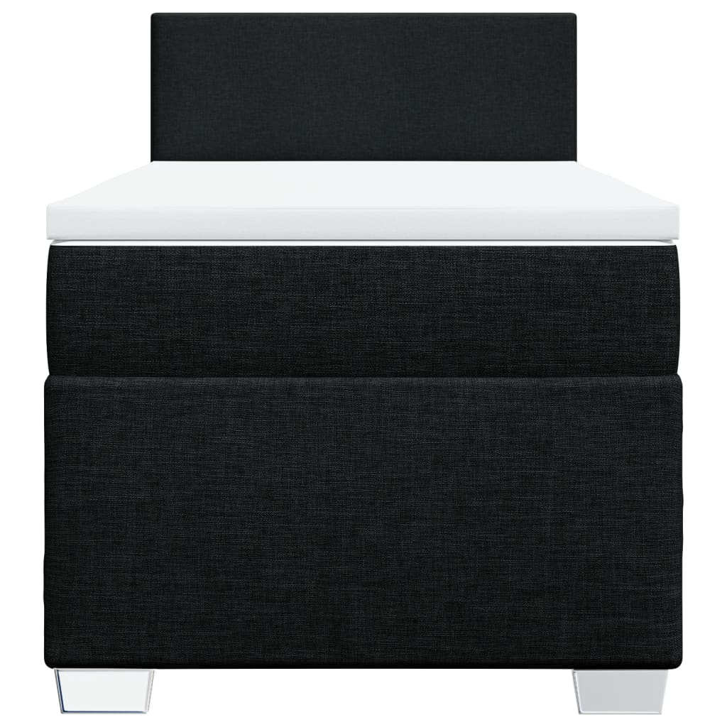 vidaXL Boxspring met matras stof zwart 90x190 cm, foto 4