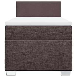 Box spring postel s matrací tmavě hnědá 90x190 cm textil - obrázek 4
