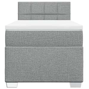 Box spring postel s matrací světle šedá 90x190 cm textil - obrázek 4
