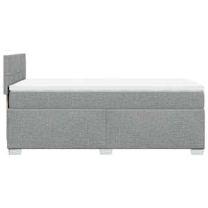 Box spring postel s matrací světle šedá 90x190 cm textil - obrázek 5