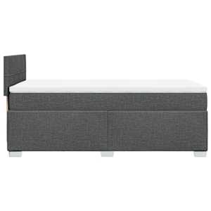 Box spring postel s matrací tmavě šedá 90x190 cm textil - obrázek 5