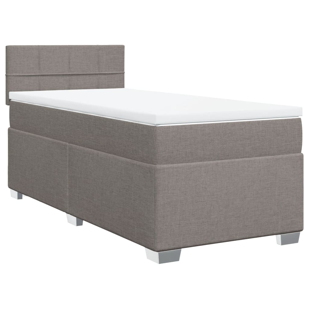 Thumbnail - vidaXL Boxspringbett mit Matratze Taupe 90x190 cm Stoff