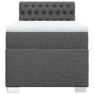 Box spring postel s matrací tmavě šedá 90x190 cm textil - obrázek 4