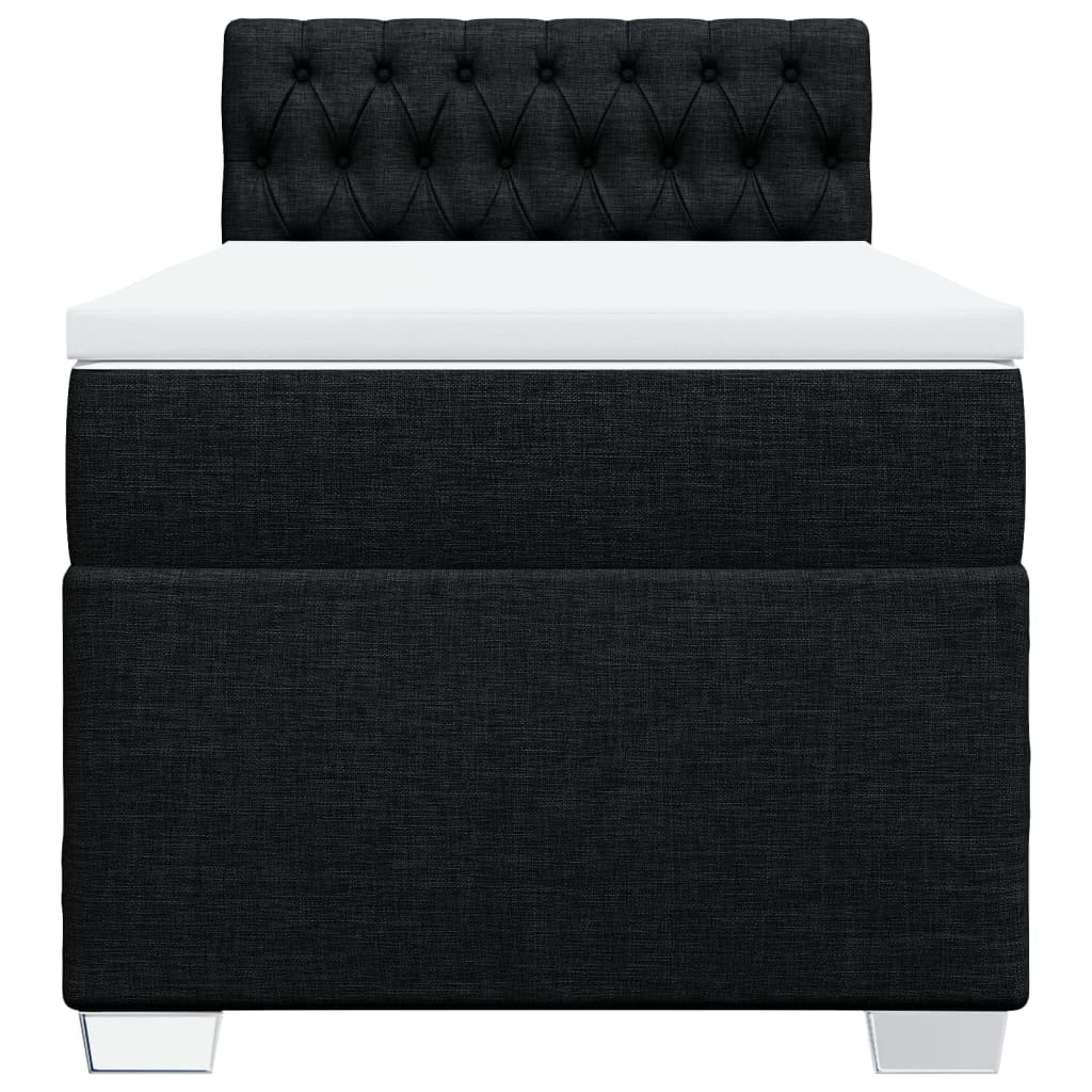 vidaXL Boxspring met matras stof zwart 90x190 cm, foto 4