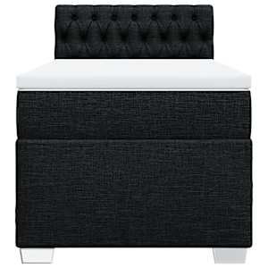 Box spring postel s matrací černá 90x190 cm textil - obrázek 4