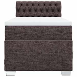 Box spring postel s matrací tmavě hnědá 90x190 cm textil - obrázek 4