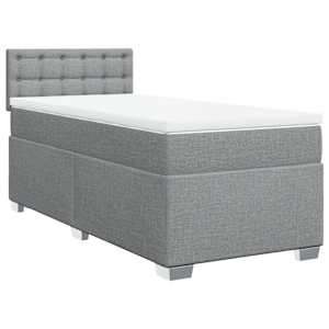 Box spring postel s matrací světle šedá 90x190 cm textil - obrázek 2