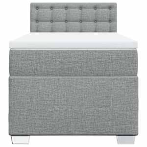 Box spring postel s matrací světle šedá 90x190 cm textil - obrázek 4