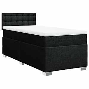 Box spring postel s matrací černá 90x190 cm textil - obrázek 2