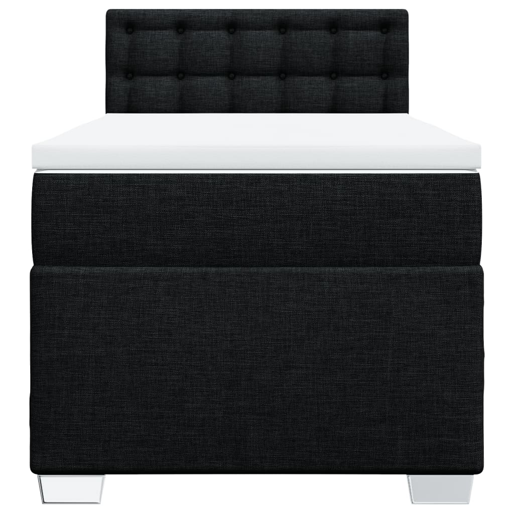 vidaXL Boxspring met matras stof zwart 90x190 cm, foto 4