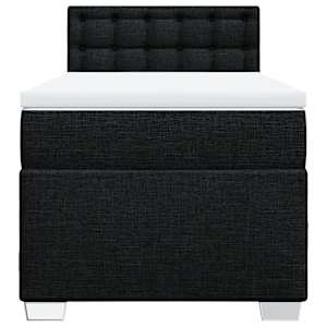 Box spring postel s matrací černá 90x190 cm textil - obrázek 4