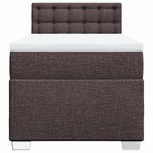 Box spring postel s matrací tmavě hnědá 90x190 cm textil - obrázek 4