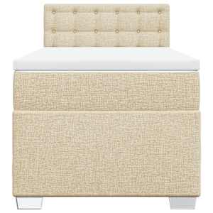 Box spring postel s matrací krémová 90x190 cm textil - obrázek 4