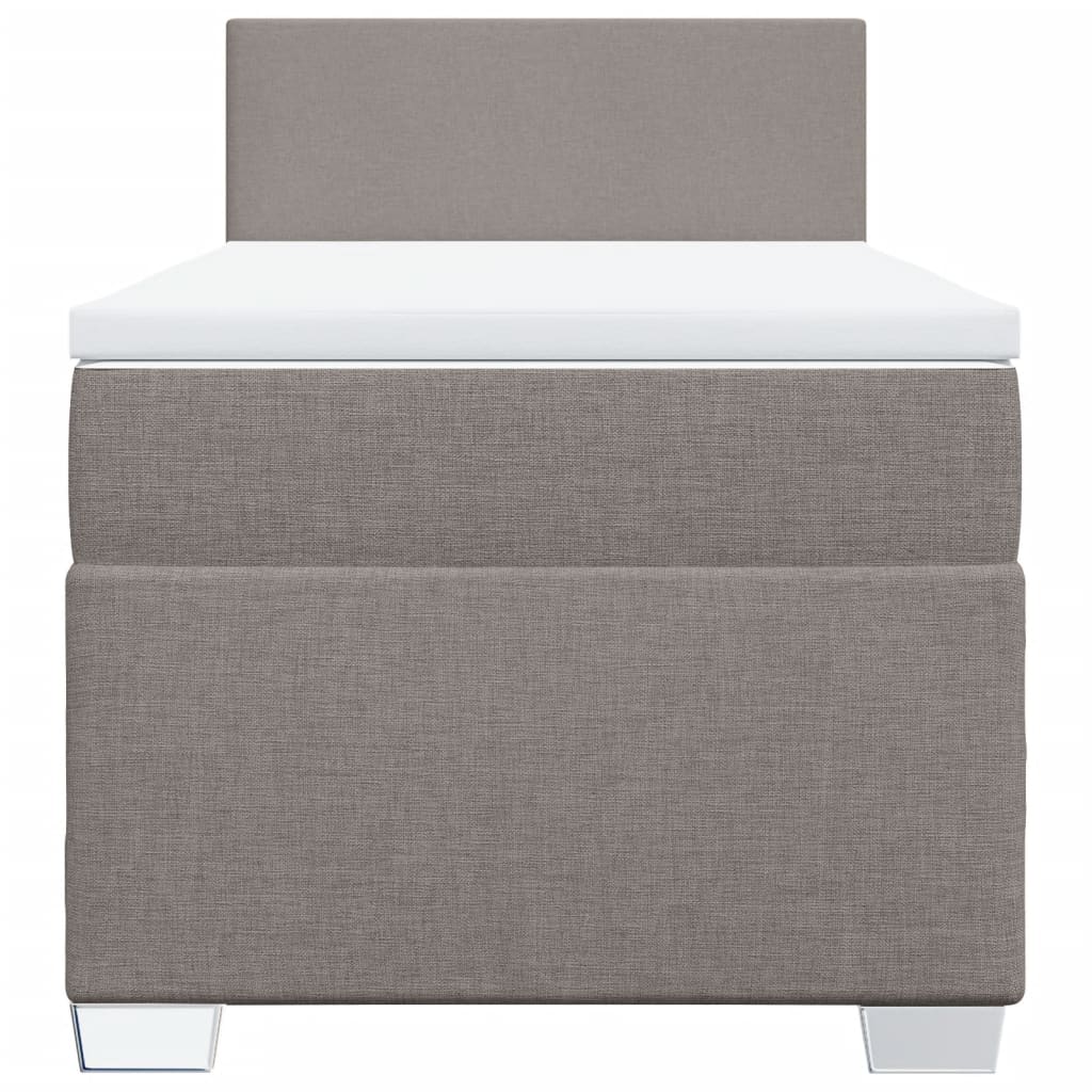 vidaXL Boxspring met matras stof taupe 90x200 cm, foto 4
