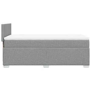 Box spring postel s matrací světle šedý 100 x 200 cm textil - obrázek 5