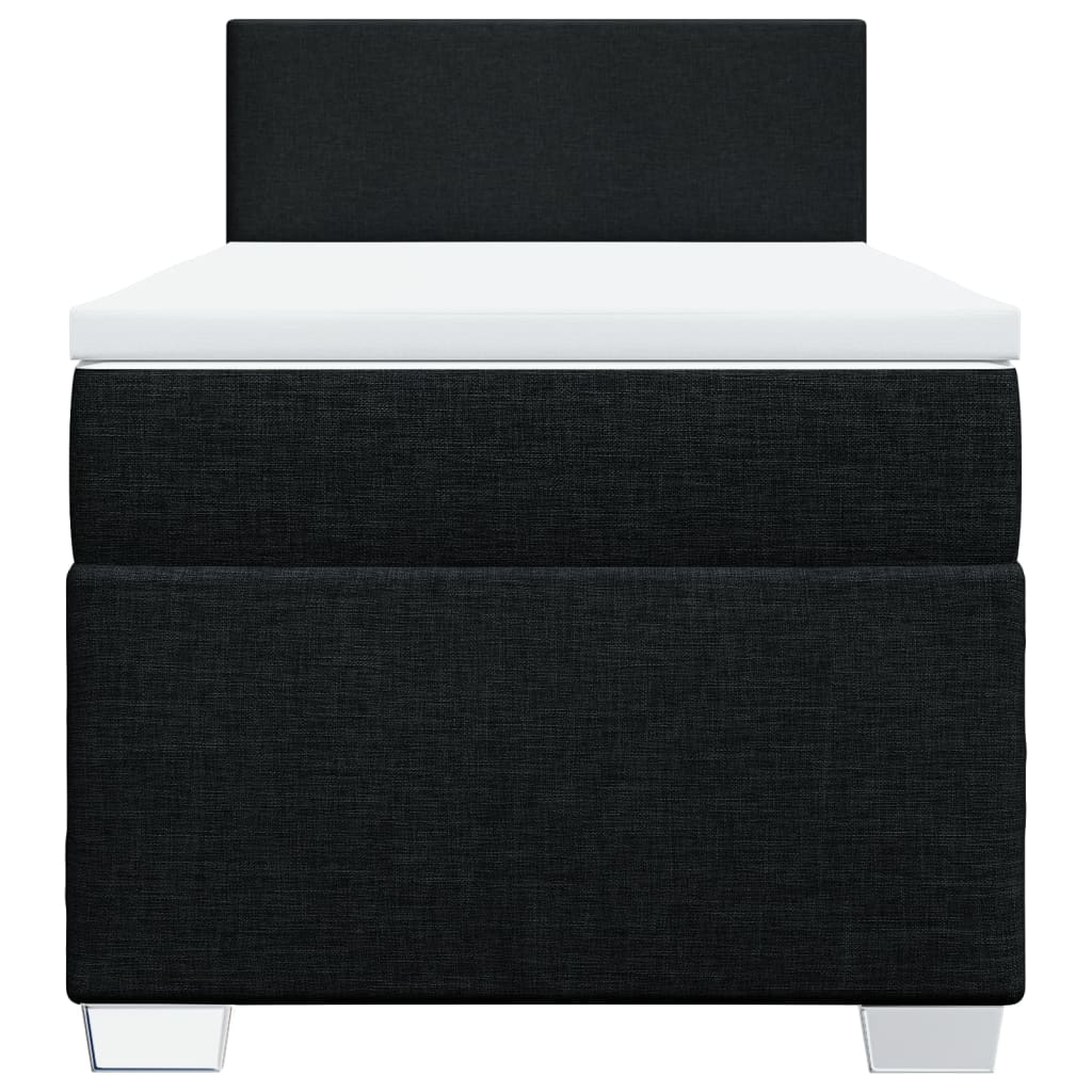 vidaXL Boxspring met matras stof zwart 100x200 cm, foto 4