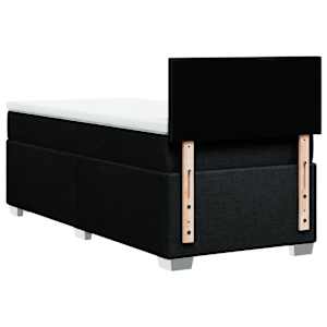 Box spring postel s matrací černá 100 x 200 cm textil - obrázek 6
