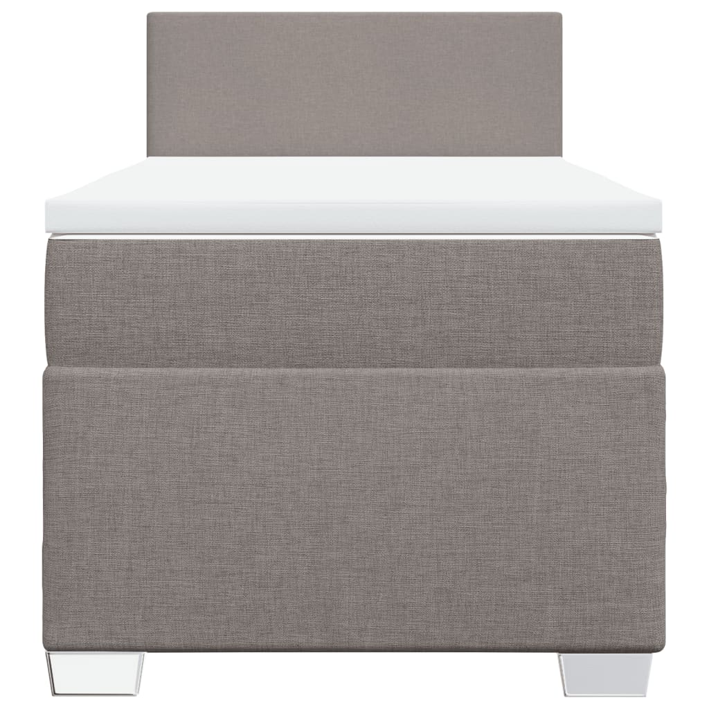 vidaXL Boxspring met matras stof taupe 100x200 cm, foto 4