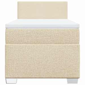 Box spring postel s matrací krémová 100 x 200 cm textil - obrázek 4