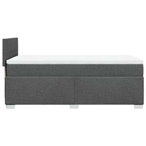 Box spring postel s matrací tmavě šedá 100 x 200 cm textil - obrázek 5