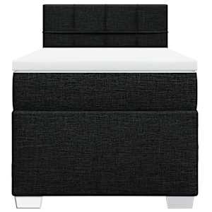 Box spring postel s matrací černá 100 x 200 cm textil - obrázek 4